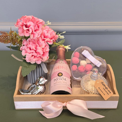 Cesta de Espumante com Flores