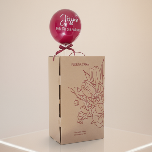 Dia dos Professores - Arranjo Flores com Bubble Personalizável