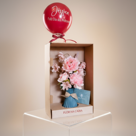 Dia dos Professores - Arranjo Flores com Bubble Personalizável