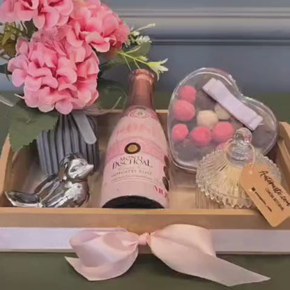 Cesta de Espumante com Flores